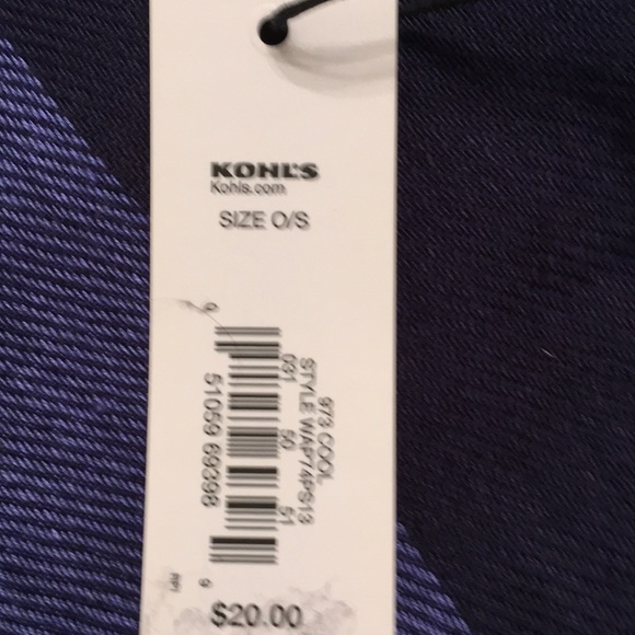 Scarf Blues/Purple Plaid - Picture 5 of 5